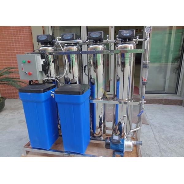 Fully Automatic Water Softener Filter System , 500LPH Industrial Water Treatment Systems