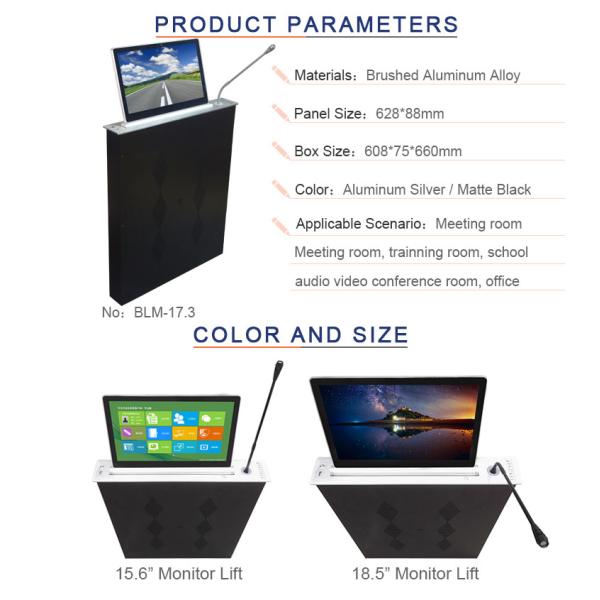 Motorized Monitor Lift for Conference Table Flip up LCD Monitor Lift Mechanism