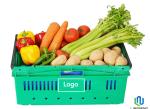 48L Nestable Plastic Crates , Stackable Plastic Harvest Crates