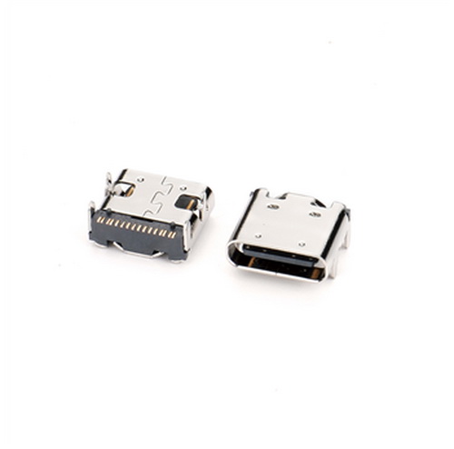 USB3.1 16 pin Type-C DIP Flat Edge 20V 5A Micro USB Connectors Female Port Jack Tail Plug Socket Electric Terminals