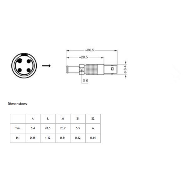 3pin Lemo B Series Connector FGG Male And EGG Fixed Socket