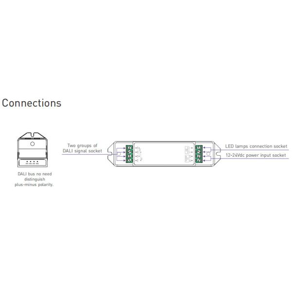 DALI Led Dimming Driver,12-24V 6A*1CH Constant Voltage Dali Low Voltage Driver