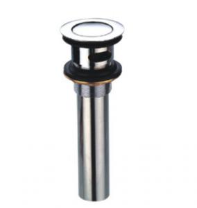 Quality Push Button Brass Bath Pop Up Waste With Over Flow Drain , Sanitary Ware Waste for sale