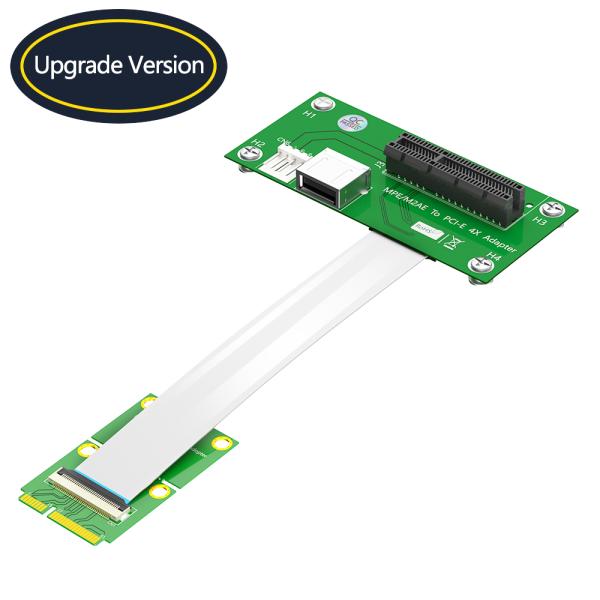 M.2 Key A/E to PCI-E X8 Riser Card with USB 2.0 480Mbps