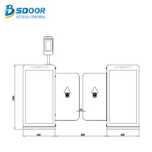 Railway Retractable Security Speed 40W Pedestrian Barrier Gate
