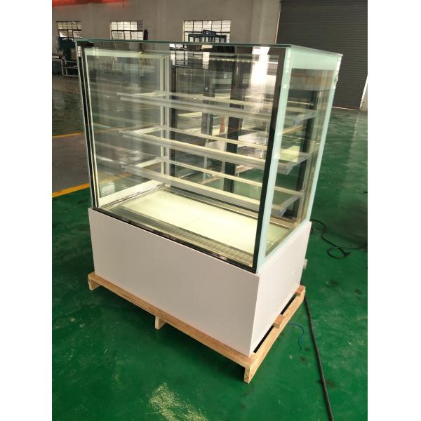 Tall Three Sides Glass Vertical Cake Display Cooler / Refrigerated Display Cabinet