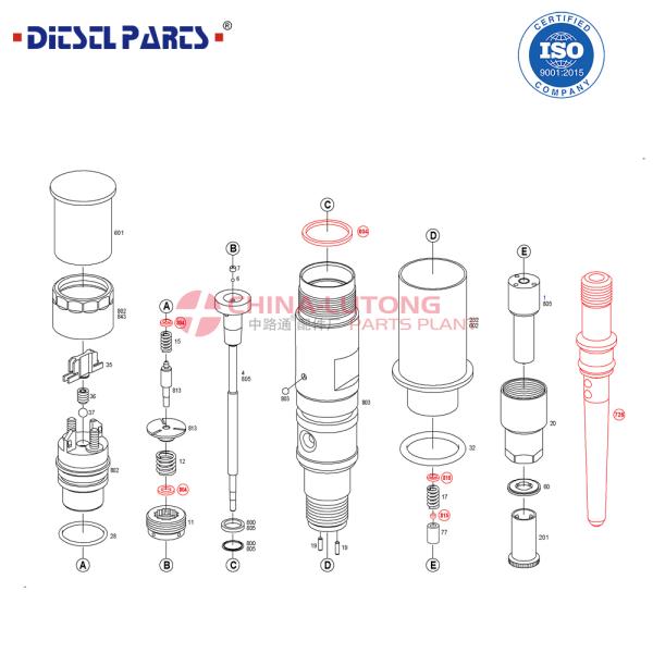 0445120277 diesel common rail injector set 0 445 120 277 Common rail injection Injector For FAW Xichai 6DM2 engine
