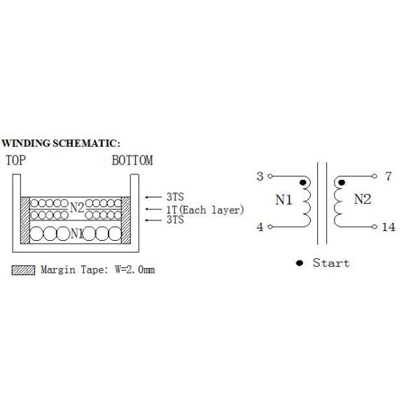 Led Light Strip Switching Power Transformer , PQ EQ2020 Led Driver Tube Light Transformer