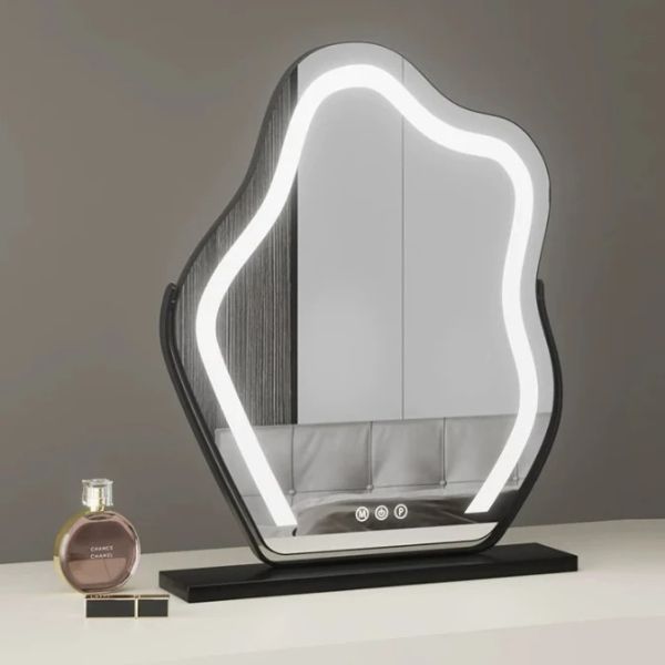 LED Dimmable 3 Modes Touch Screen Control White 360-Degree Rotation Makeup Cloud Mirror with Lights (WH-MR-96)
