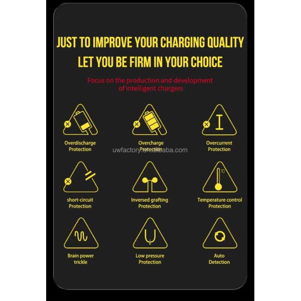12V 8A Intelligent Pulse Repair Battery Charger for 4-100ah Battery Pack Advanced Technology and Automatic Identification