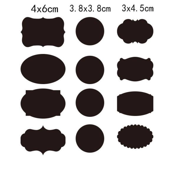 Dry Erase Removable Labels Black Reusable Bottle Labels