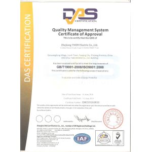Zhejiang THOR Electric Co., Ltd Certifications