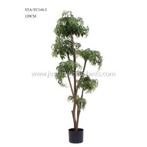 Lifelike Artificial Fern Tree , Artificial House Plants Iron Wire Delightful