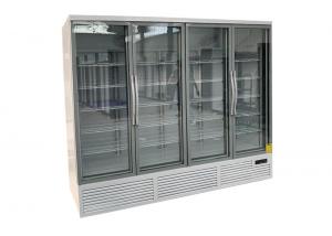 China Integral Vertical Glass Door Refrigerator Built In Four Glass Door Display on sale