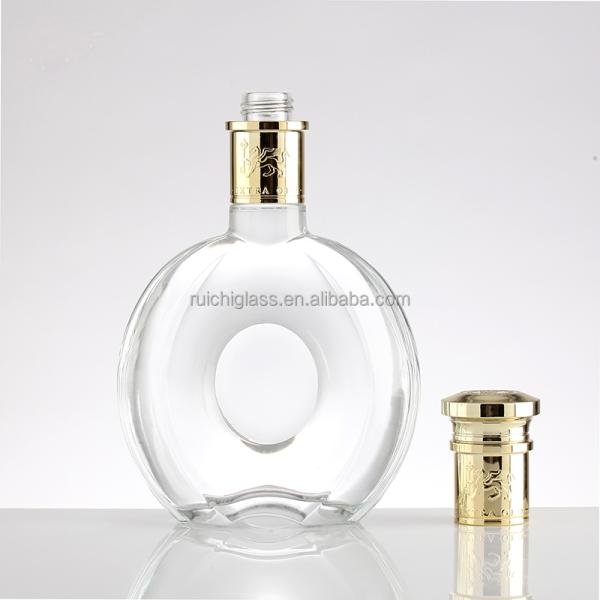 Customized Sealing Type 700ml Glass Bottle for XO Brandy and Whisky Customized Design