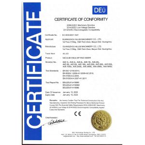 Guangzhou Ailusi Machinery Co., Ltd. Certifications