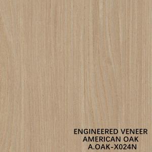 China Simulation Natural American White OAK X024N Wood Veneer Sheet For Door And Windows ISO on sale