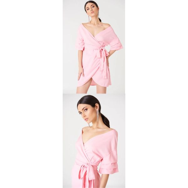 Off Shoulder Overlapped Ladies 2018 Summer Dresses