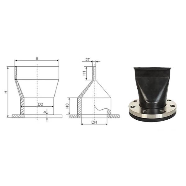 SS304 Duckbill Check Valve DN100 Corrosion-Resistant Nitrile Rubber Flanged Sewage Valve