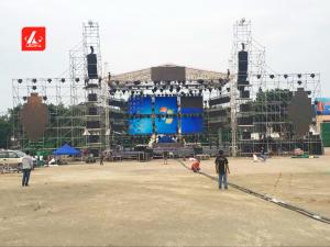China OEM Outdoor Layer Truss Large Project Hanging Screen Speaker on sale
