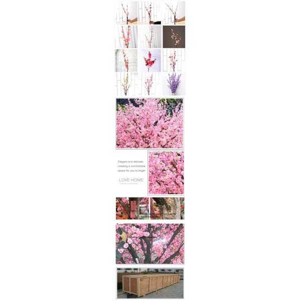 Wedding Decor Artificial Peach Blossom Tree , 4m Height Lily Blossom Tree