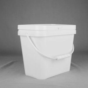 Quality 10L 18L 20L Oblong Plastic Buckets Recycled Screen Printing for sale