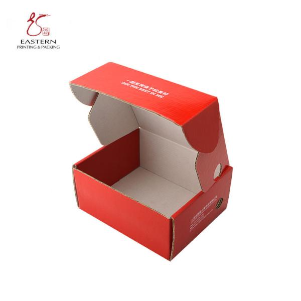 300mm Length Corrugated Shoe Box , Custom Cardboard Shoe Boxes E Flute