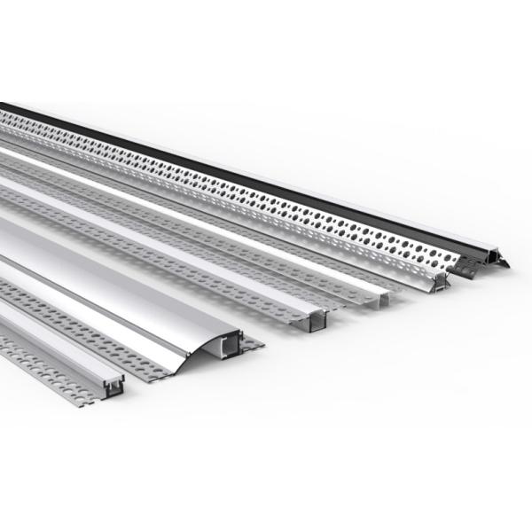 Embedded Plasterboard LED Profile , Drywall LED Strip Channel for Wall Ceiling