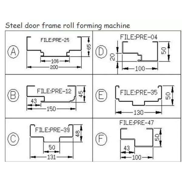 Yellow Steel Door Frame Making Machine Cr12 Hydraulic Cutting