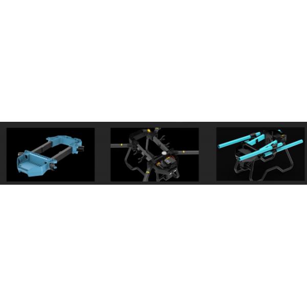 Integrated fiber plastic frame of sprayer drone