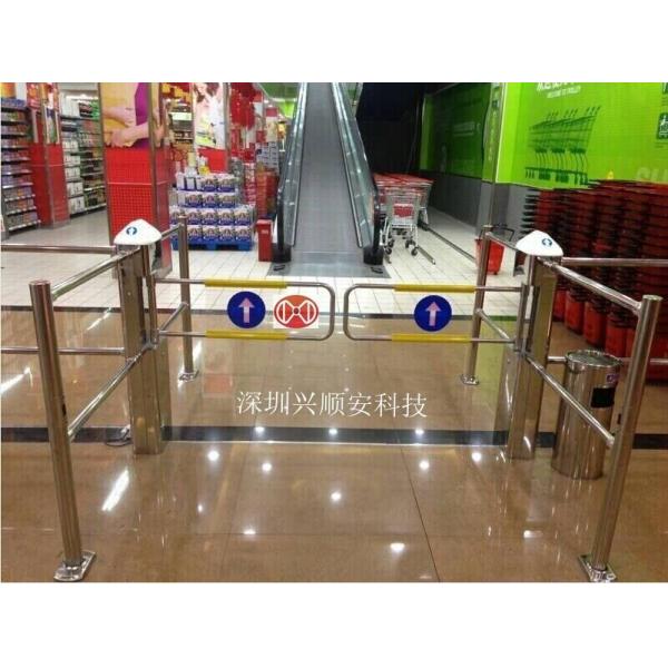 hotsales sales Dual Mechanical Swing Gate Supermarket Swing Gate Access Control Swing Barrier Gate Tunrstile QSJCKQ