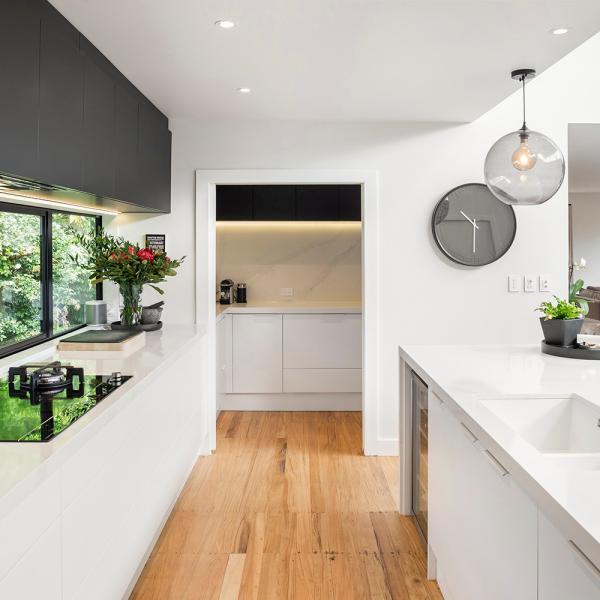 Custom Black And White Modular Kitchen Cabinets Modern Lacquer Luxury
