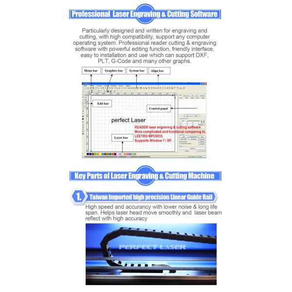Desktop CO2 Laser Engraving Machine 60w Non Metallic Bamboo Paper DSP