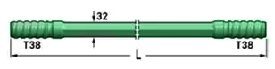 T38 Thread Diamond MM Extension Rod
