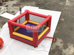 Quality Ultimate Red And Yellow Kids / Adults Inflatable Sports Games Giant Bouncy Boxing With Gloves for sale