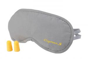 Quality Disposable Common Sleeping Blindfold Eyemask Gray TC Fabric With Earplugs For Tour for sale