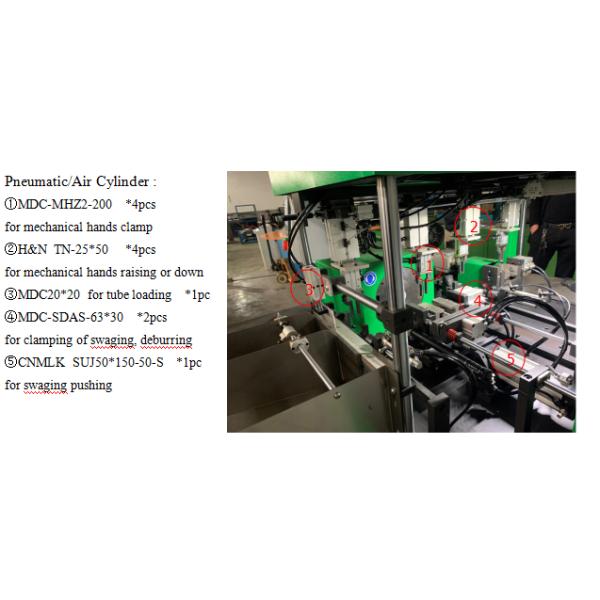 Copper Tube Reducing Machine Automatic Loaded By Air Cylinder And Against Board