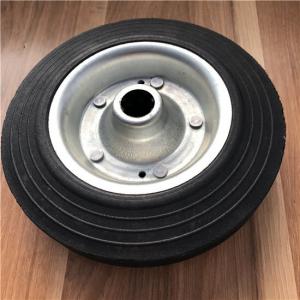 Quality 8x2 Solid Rubber Wheels For Trolleys Steel Hub Solid Rubber Tires For Dolly for sale