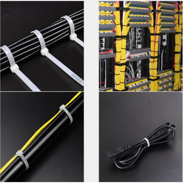 UL94V2 Flammability 100mm Nylon 6.6 Single Cable Ties