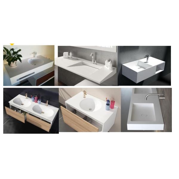 Chemical Resistance Wall Hung Basin Rectangular Wall Mount Sink