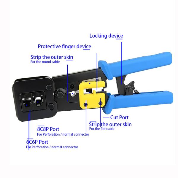 Network Cable Crimping Tool RJ45 RJ11 RJ12 Multiple Cable Plier