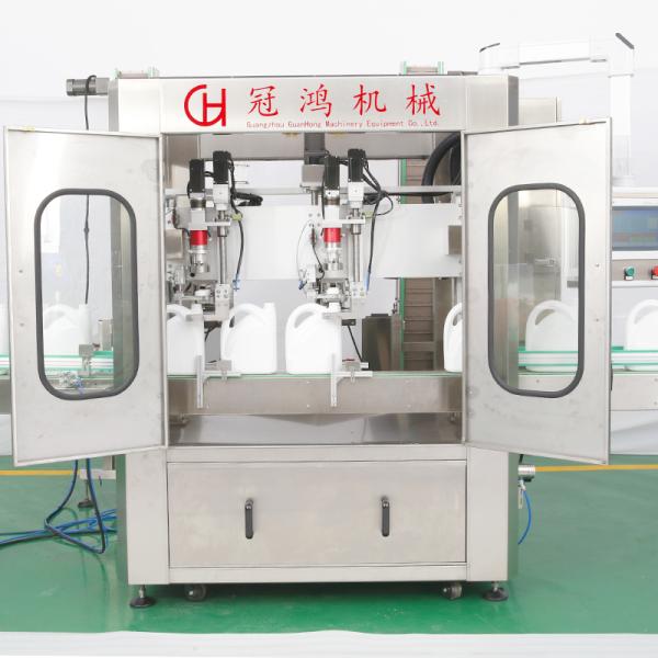 High Speed 4 Heads Liquid Bottle Filling Capping Labeling Machine for Plastic Bottles
