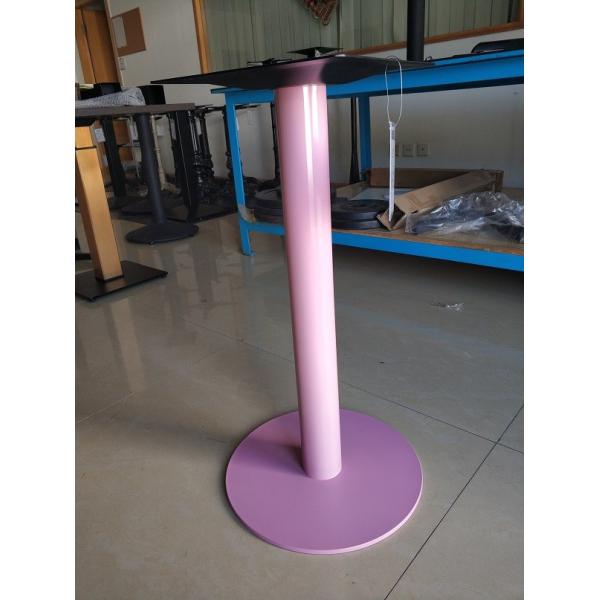 Colorful Stainless Steel Table Legs Round Base Commercial Furniture Gloden Color