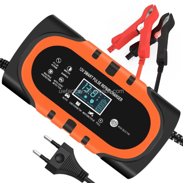 90% Charging Efficiency 12V Intelligent Pulse Repair Battery Charger for Electric Vehicle E-bike Scooter 4-100ah Battery Pack