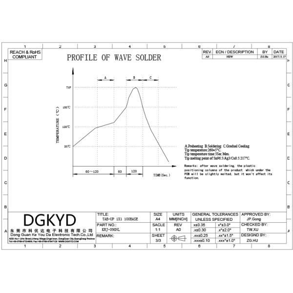 Tap-Up Modular Jack RJ45 with Transformer Integrated magnetics 100M, 25.4mm
