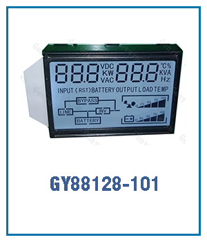 7 Segmental Digital Solar Inverter LCD Display Screen Black VA -20-70C with and Driver IC CS1621