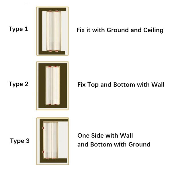 Stainless Slatted Screen Room Divider Folding Slatted Wall Divider