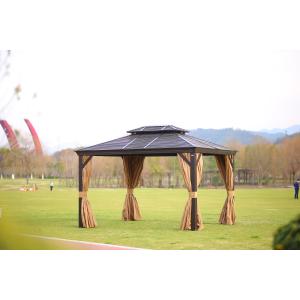 Quality Rust Proof Polycarbonate Double Roof Gazebo With Steel Frame for sale