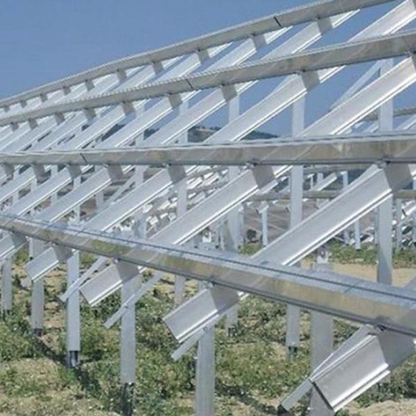 PV Solar Panel Ground Mounting Rack Kit Silver Or Customized Color
