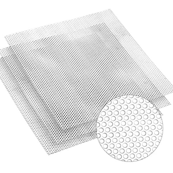 Stainless Steel Flat Perforated Metal Mesh Punched Metal Sheets Brush Surface